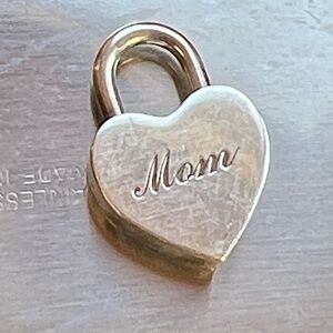 Tiffany & Co. Sterling Silver "Mom" Heart Padlock Fully Hallmarked Opens/Closes